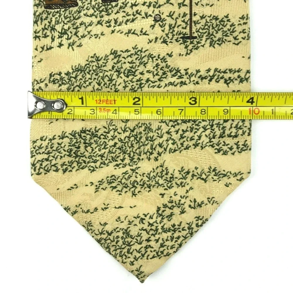 Robert Talbott For Nordstrom Beige Playing Golf Tie Finest Silk Men's Necktie